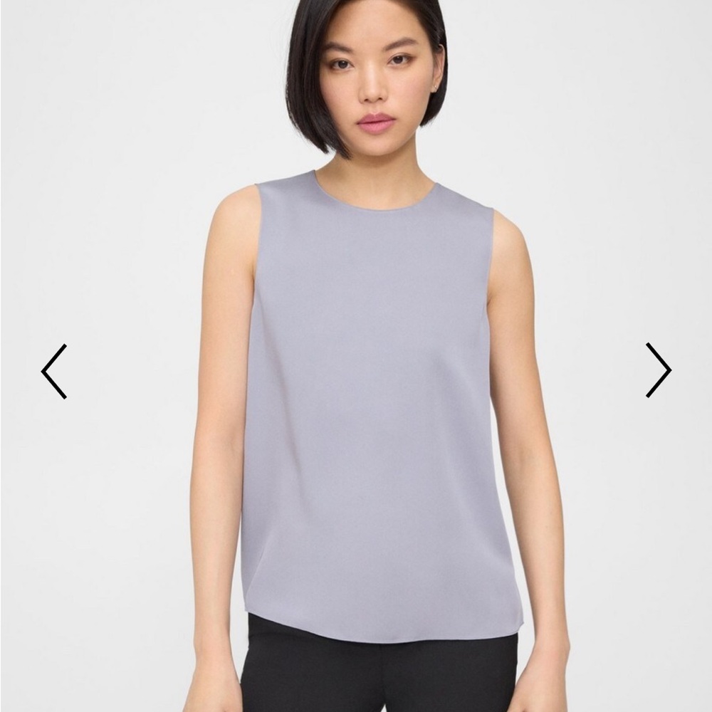 Theory Purple Fitted Sleeveless Tank Top